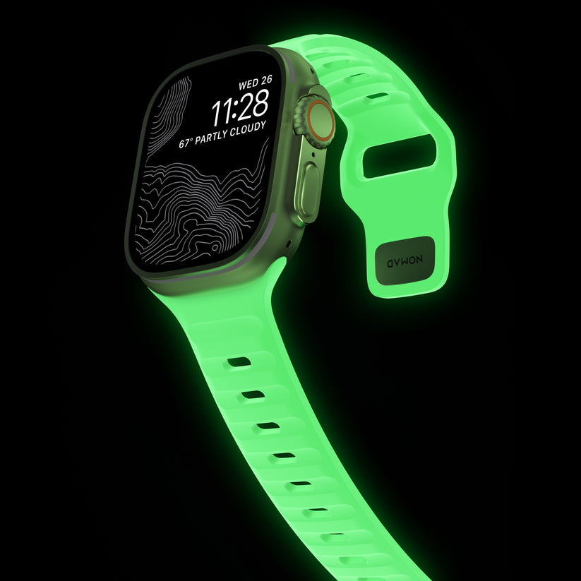 Řemínek pro Apple Watch 42/44/45/49 mm Nomad Sport Strap Glow 2.0 - iSTYLE CZ