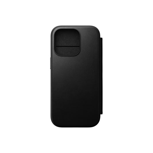 Kožený MagSafe kryt pro iPhone 16 Pro Nomad Modern Leather Folio - černý - iSTYLE CZ