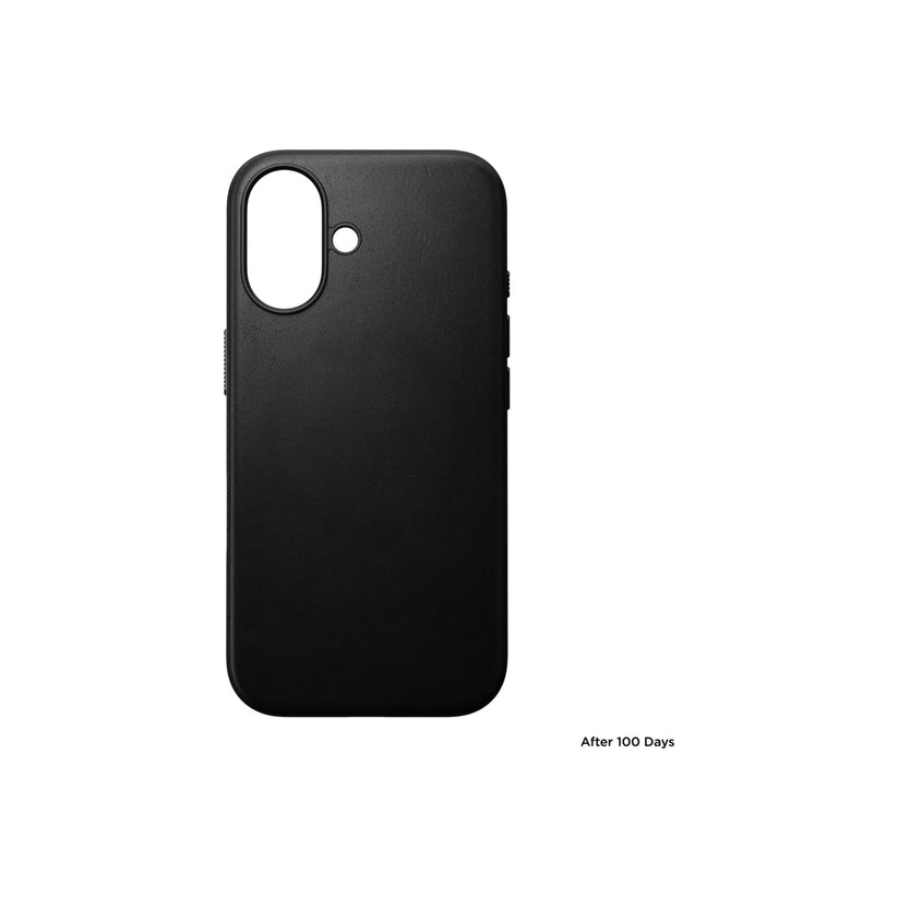 Kožený kryt pro iPhone 16 Nomad Modern - černý - iSTYLE CZ