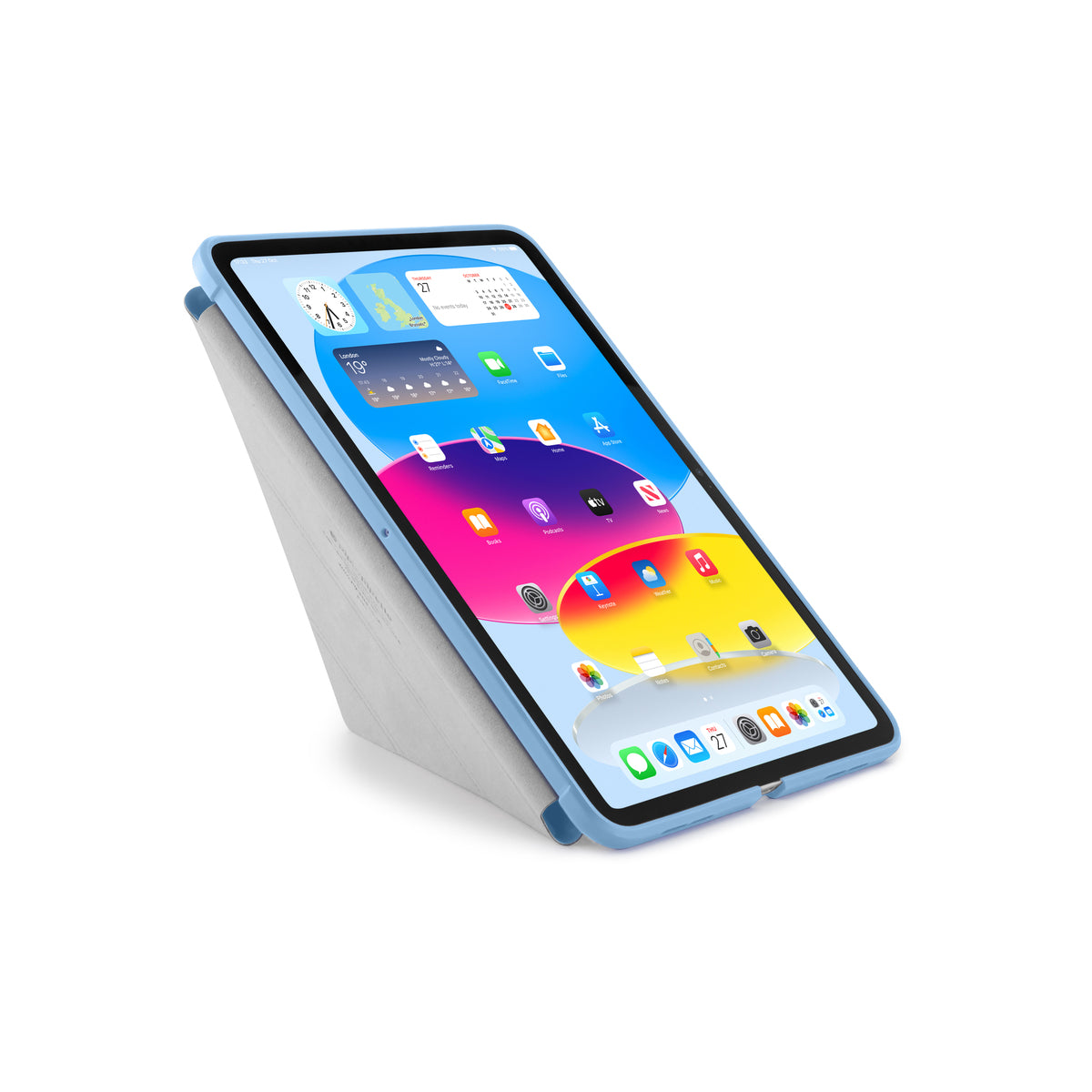 Pouzdro pro iPad 10,9" 2022 Pipetto Origami No1 Original Case - světle modré - iSTYLE CZ