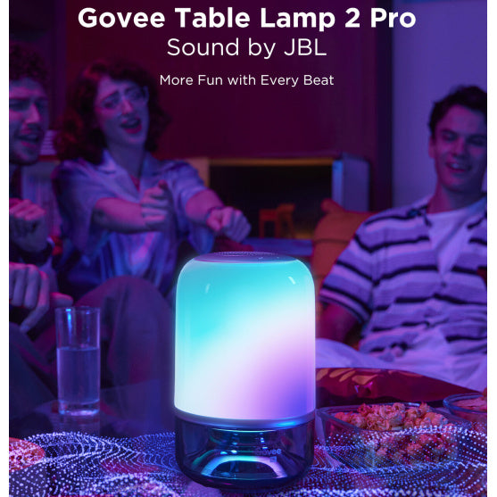 Stolní lampa s reproduktorem Govee Table Lamp 2 RGBW Sound by JBL – bílá