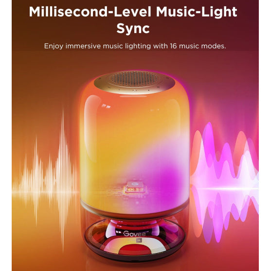 Stolní lampa s reproduktorem Govee Table Lamp 2 RGBW Sound by JBL – bílá