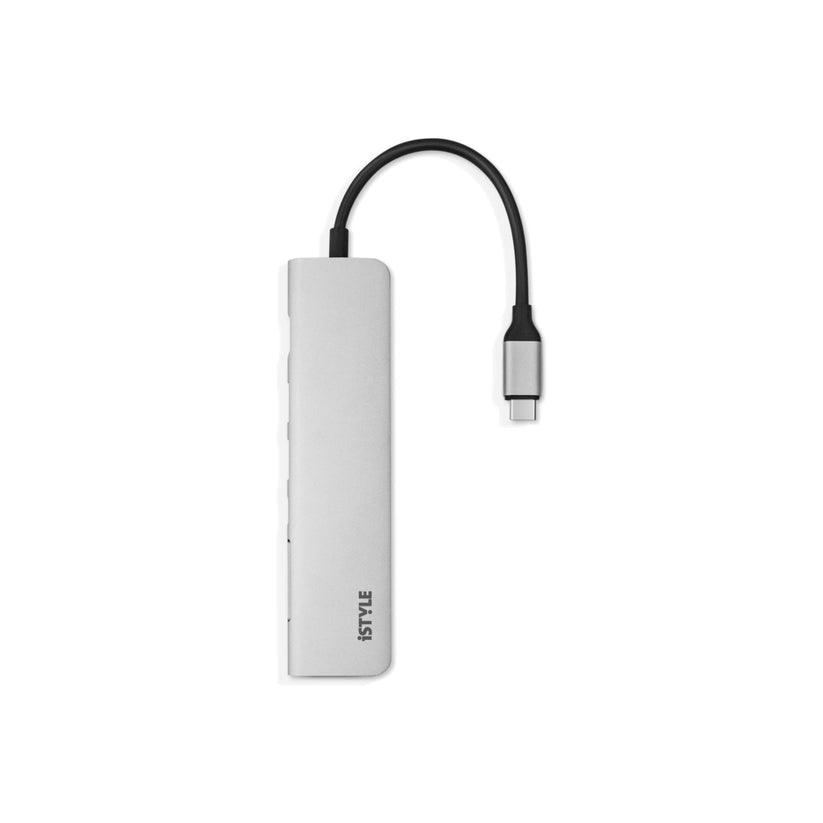 USB-C HUB iSTYLE Multimedia - stříbrný