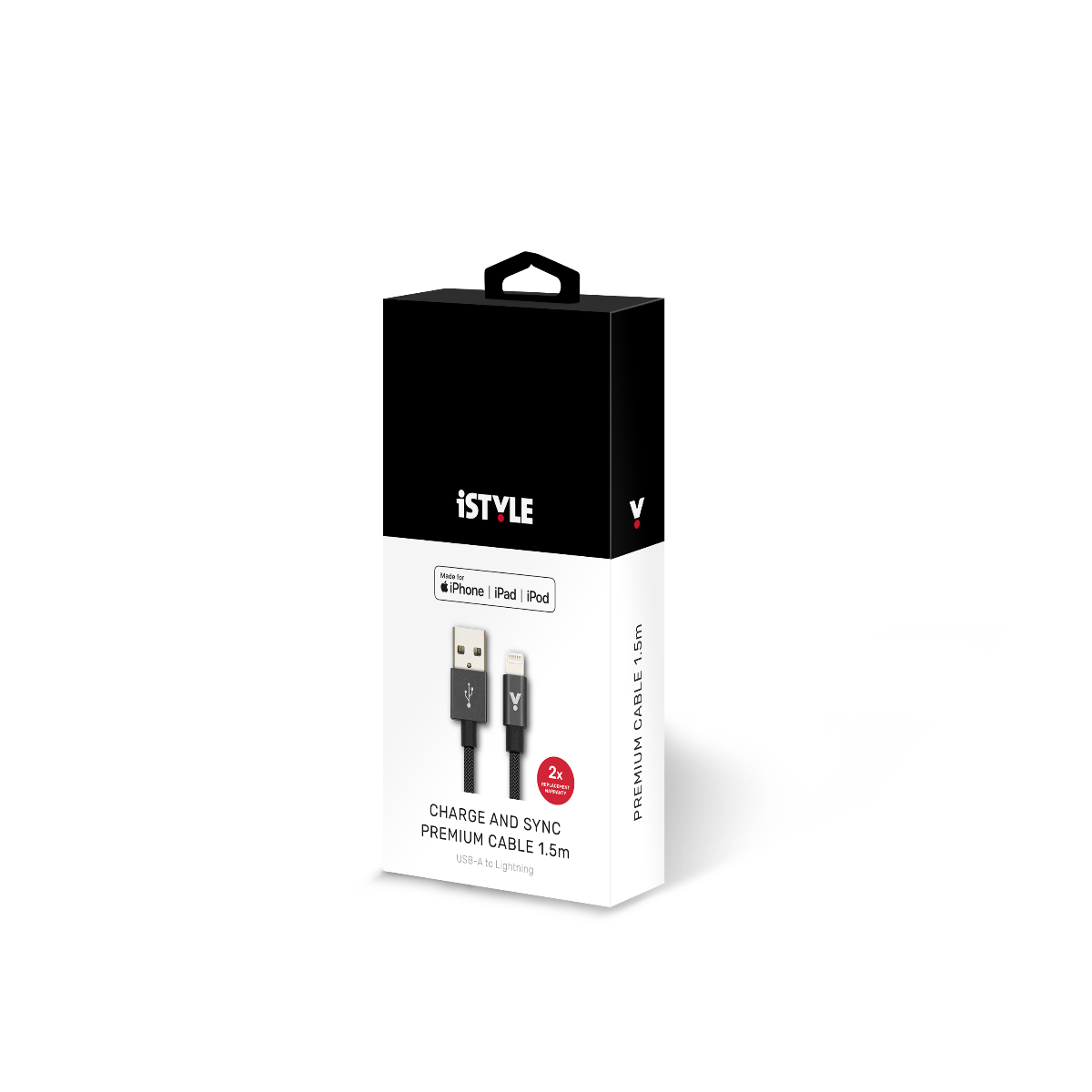 iSTYLE Premium kabel s lightning konektorem (1,5m) - černý