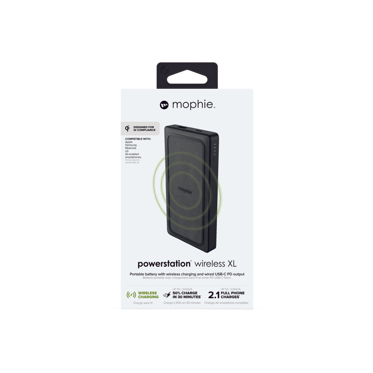 Bezdrátová powerbanka Mophie Powerstation XL s kapacitou 10 000 mAh - šedá - iSTYLE CZ