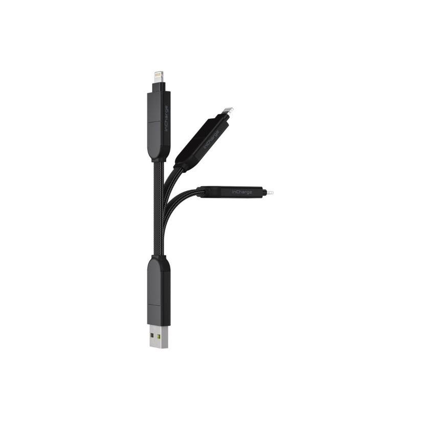 Nabíjecí kabel 6v1 Rolling Square inCharge XL - černý - iSTYLE CZ