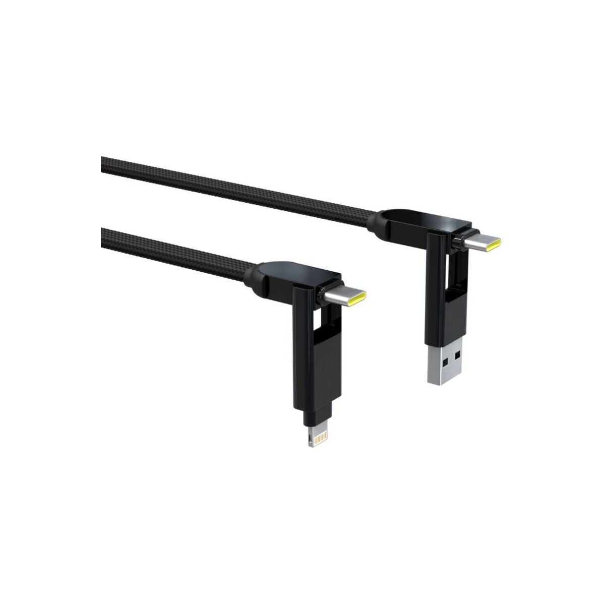 2m nabíjecí kabel 6v1 Rolling Square inCharge XL - černý - iSTYLE CZ