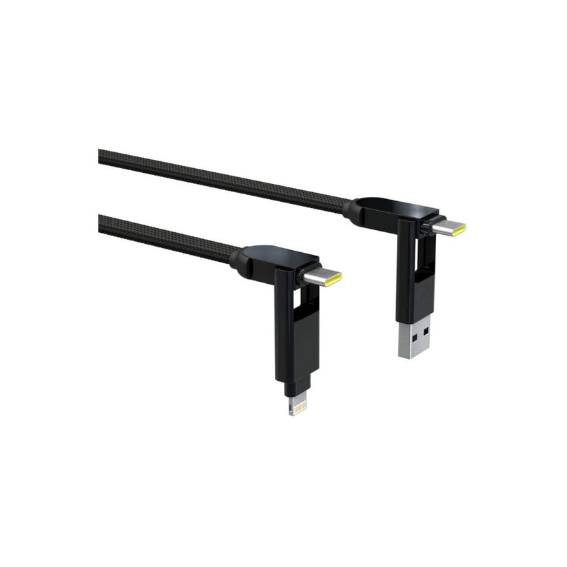 3m nabíjecí kabel 6v1 Rolling Square inCharge XL - černý - iSTYLE CZ