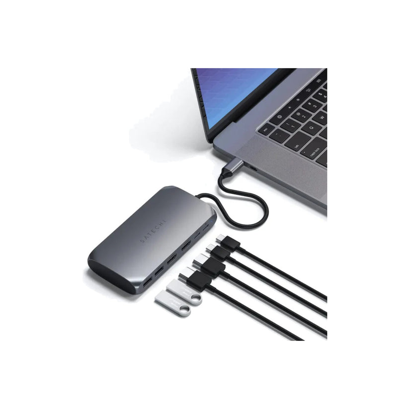 Hliníkový multimediální adaptér USB-C Satechi - šedý - iSTYLE CZ