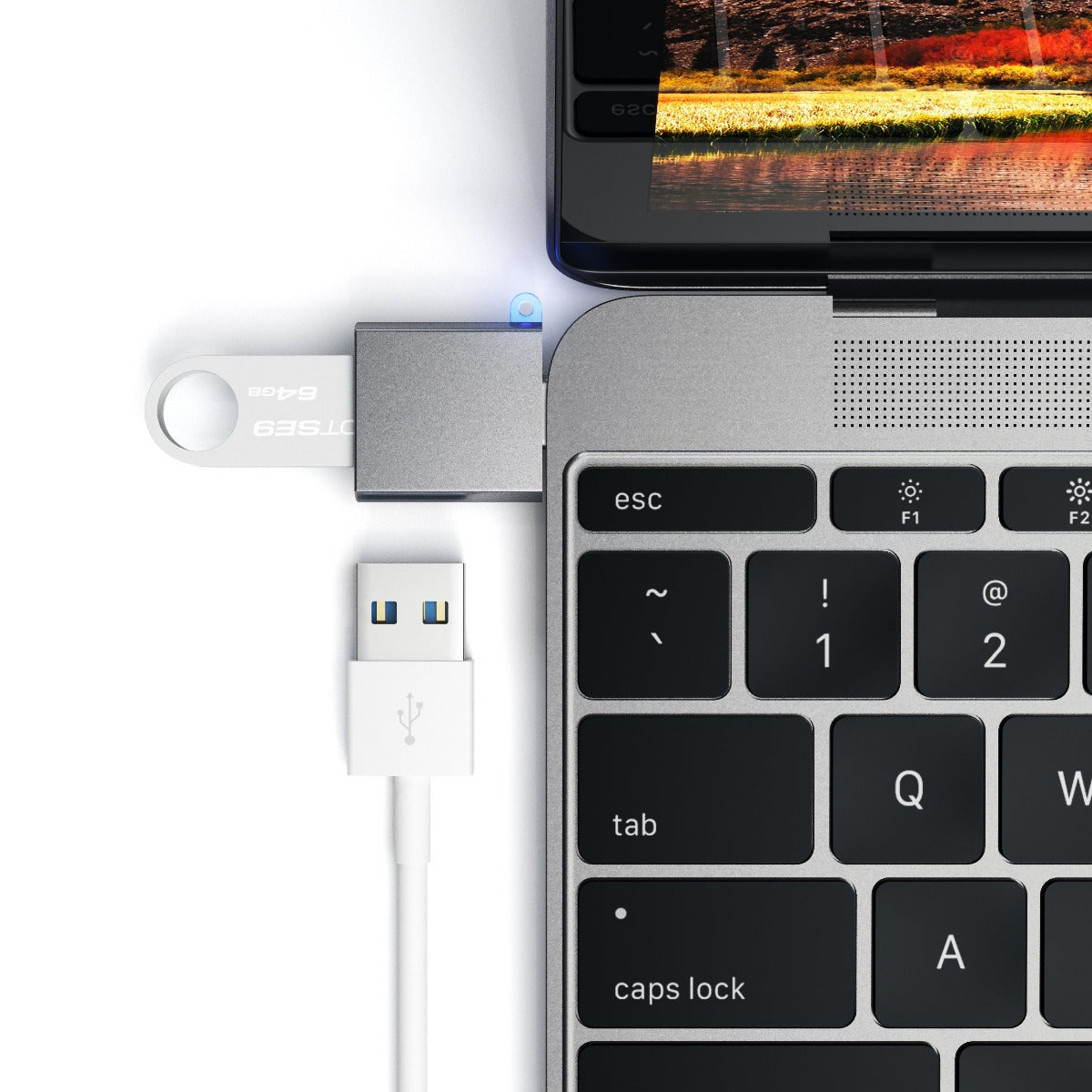Adaptér USB-C na USB-A 3.0 Satechi - vesmírně šedý