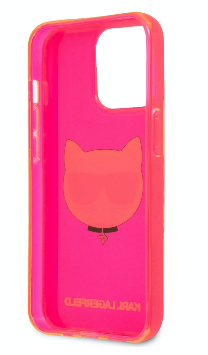 Pouzdro na iPhone 13 Pro Max Karl Lagerfeld and Choupette - růžové - iSTYLE CZ