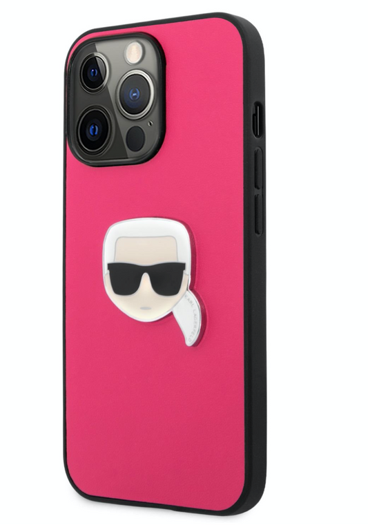 Pouzdro na iPhone 13 Pro Max Karl Lagerfeld Leather - růžové - iSTYLE CZ