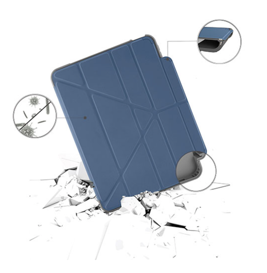 Obal na iPad Air 10.9" (2020) Pipetto Origami Pencil Shield - modrý