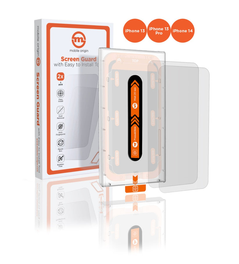 2 kusy ochranného skla pro iPhone 16e / 14 / 13 / 13 Pro Mobile Origin Screen Guard - iSTYLE CZ