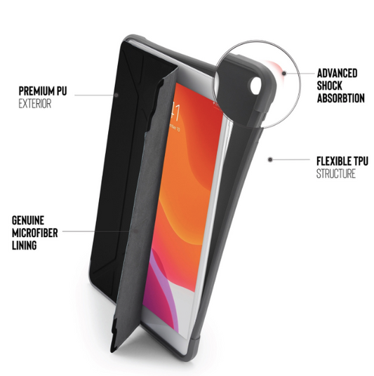 Obal na iPad Air 10,9" (2020) Pipetto Origami Pencil - černý - iSTYLE CZ