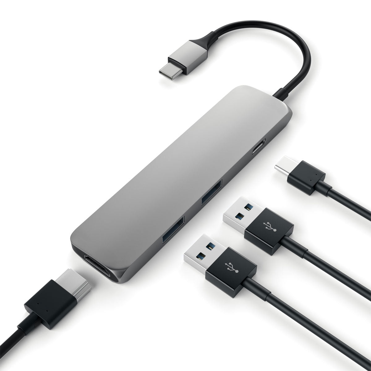 USB-C Hub adaptér Satechi Slim - vesmírně šedý