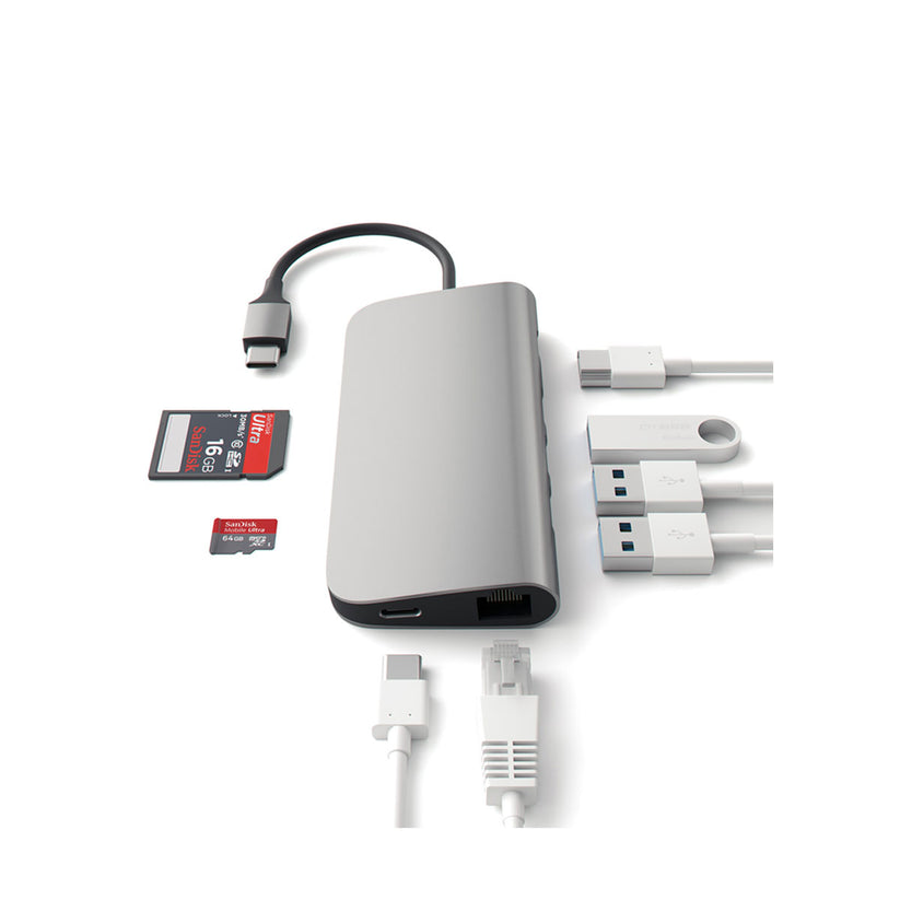 Hliníkový víceportový USB-C adaptér Satechi - vesmírně šedý - iSTYLE CZ