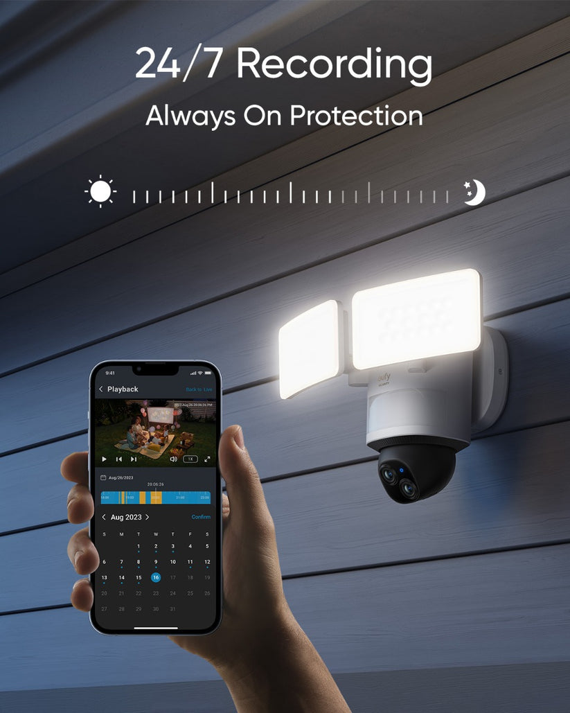 3K duální bezpečnostní kamera s reflektory Eufy Floodlight Cam E340 - iSTYLE CZ
