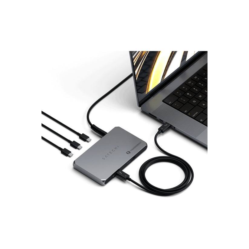 Hub Satechi Thunderbolt 4 Slim Pro - stříbrný - iSTYLE CZ