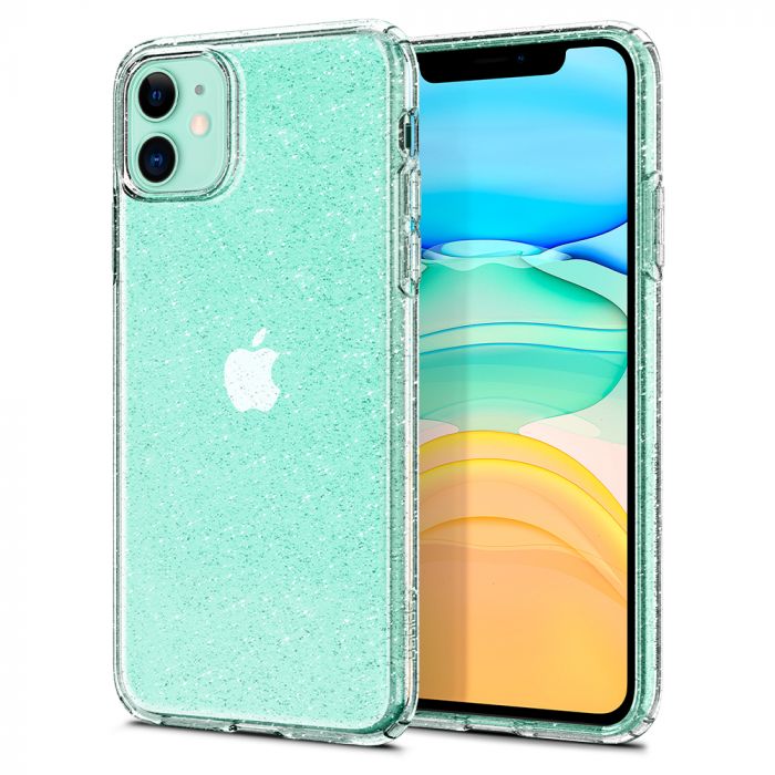 Kryt na iPhone 11 Spigen Liquid Crystal Glitter - průhledný s třpytkami