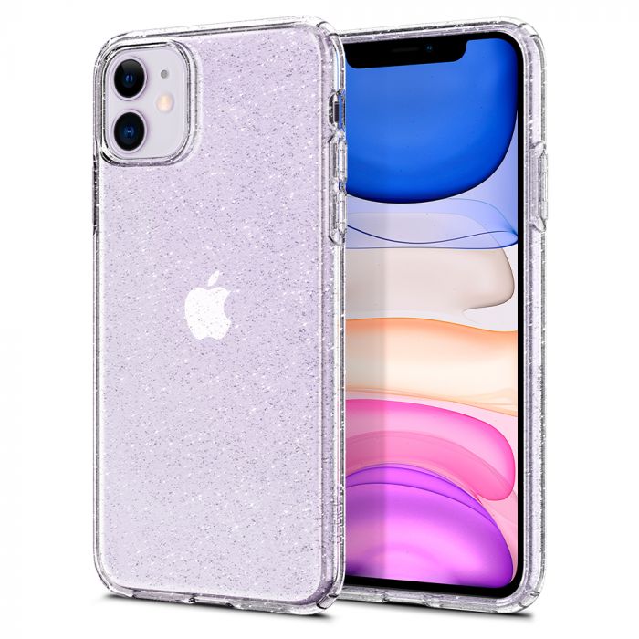 Kryt na iPhone 11 Spigen Liquid Crystal Glitter - průhledný s třpytkami