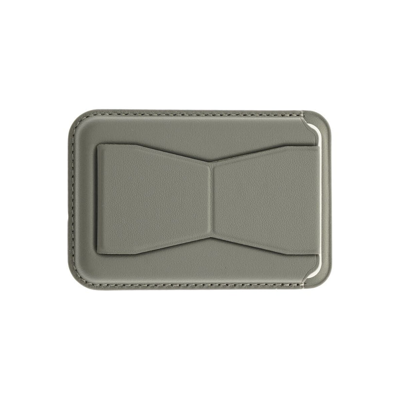 Kožená MagSafe peněženka Dviced s podstavcem – šedá - iSTYLE CZ