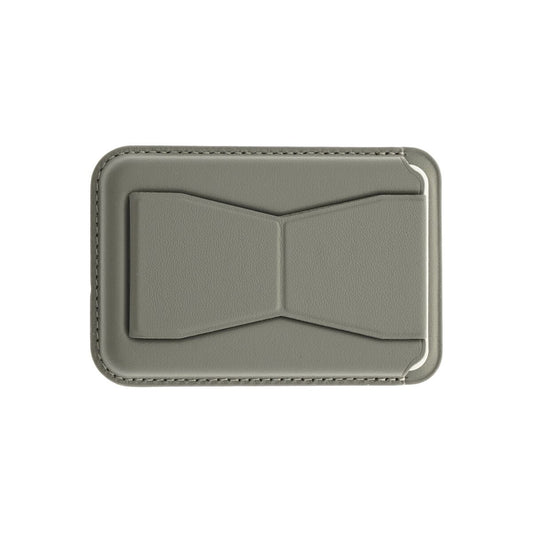 Kožená MagSafe peněženka Dviced s podstavcem – šedá - iSTYLE CZ