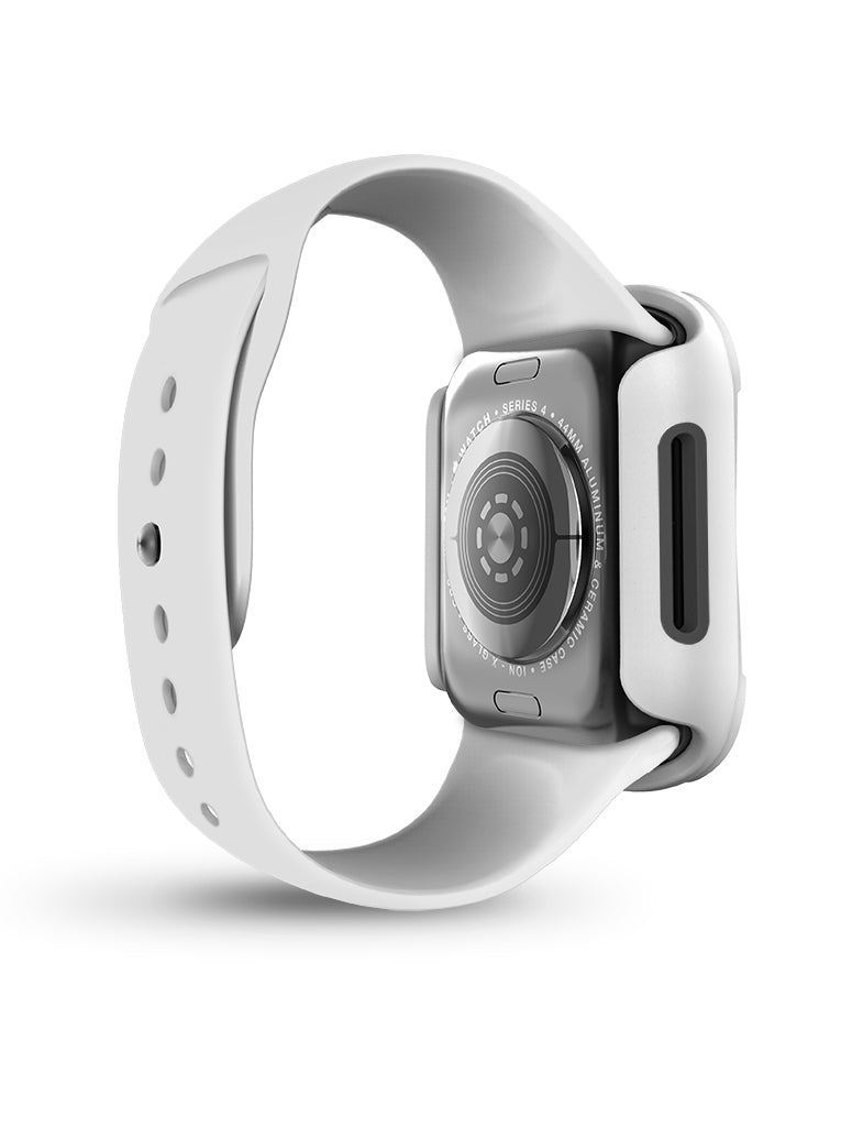 Odolný kryt na Apple Watch UNIQ Torres s tvrzeným sklem 44mm - bílý - iSTYLE CZ