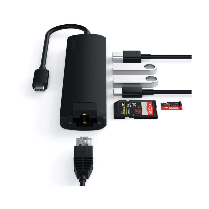 Hliníkový USB-C HUB Satechi - černý - iSTYLE CZ