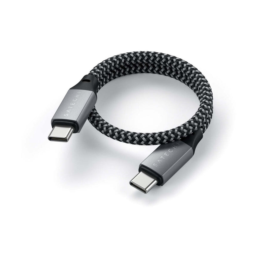 25cm kabel USB-C na USB-C Satechi - vesmírně šedý - iSTYLE CZ