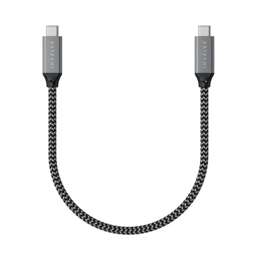 Pletený kabel Satechi USB-C na USB-C 25 cm – šedý - iSTYLE CZ
