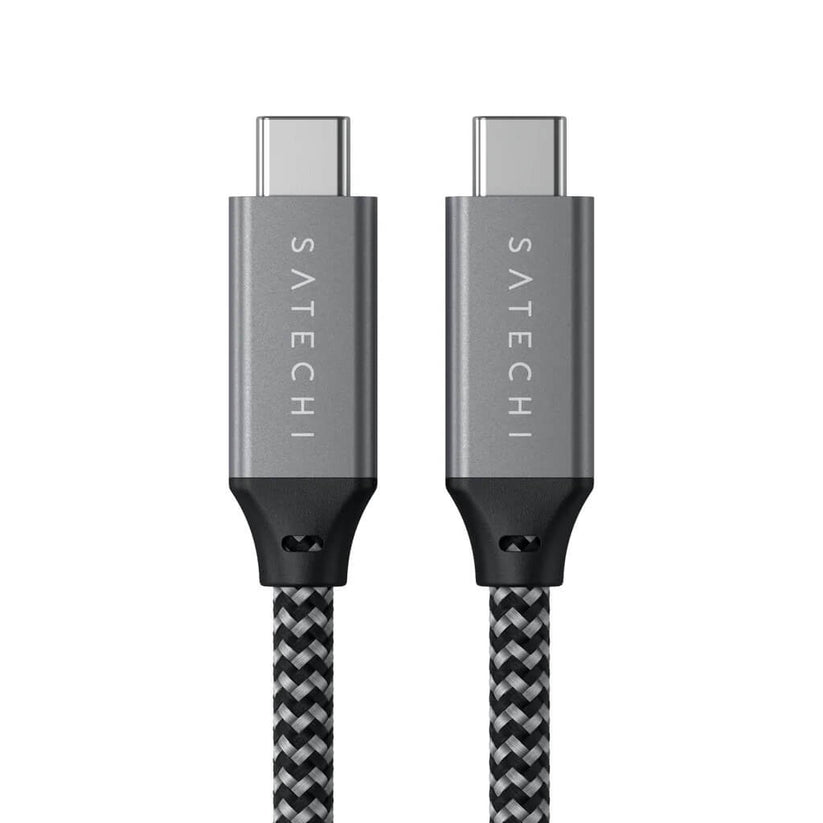 Pletený kabel Satechi USB-C na USB-C 25 cm – šedý - iSTYLE CZ