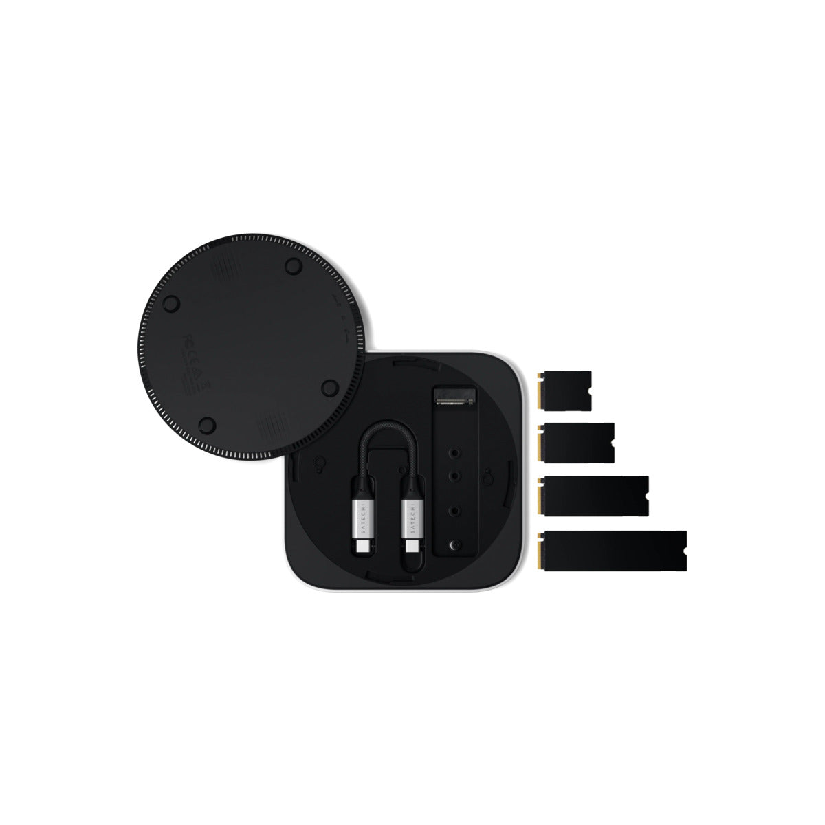 Pouzdro Satechi USB4 Slim pro NVMe SSD - šedé