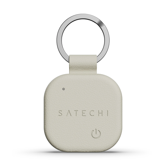 Stylová klíčenka z veganské kůže Satechi FindAll Keychain pro AirTag - světlá