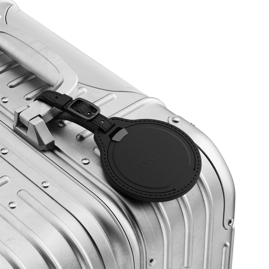 Jmenovka z veganské kůže Satechi FindAll Luggage Tag s kapsou na AirTag - černá