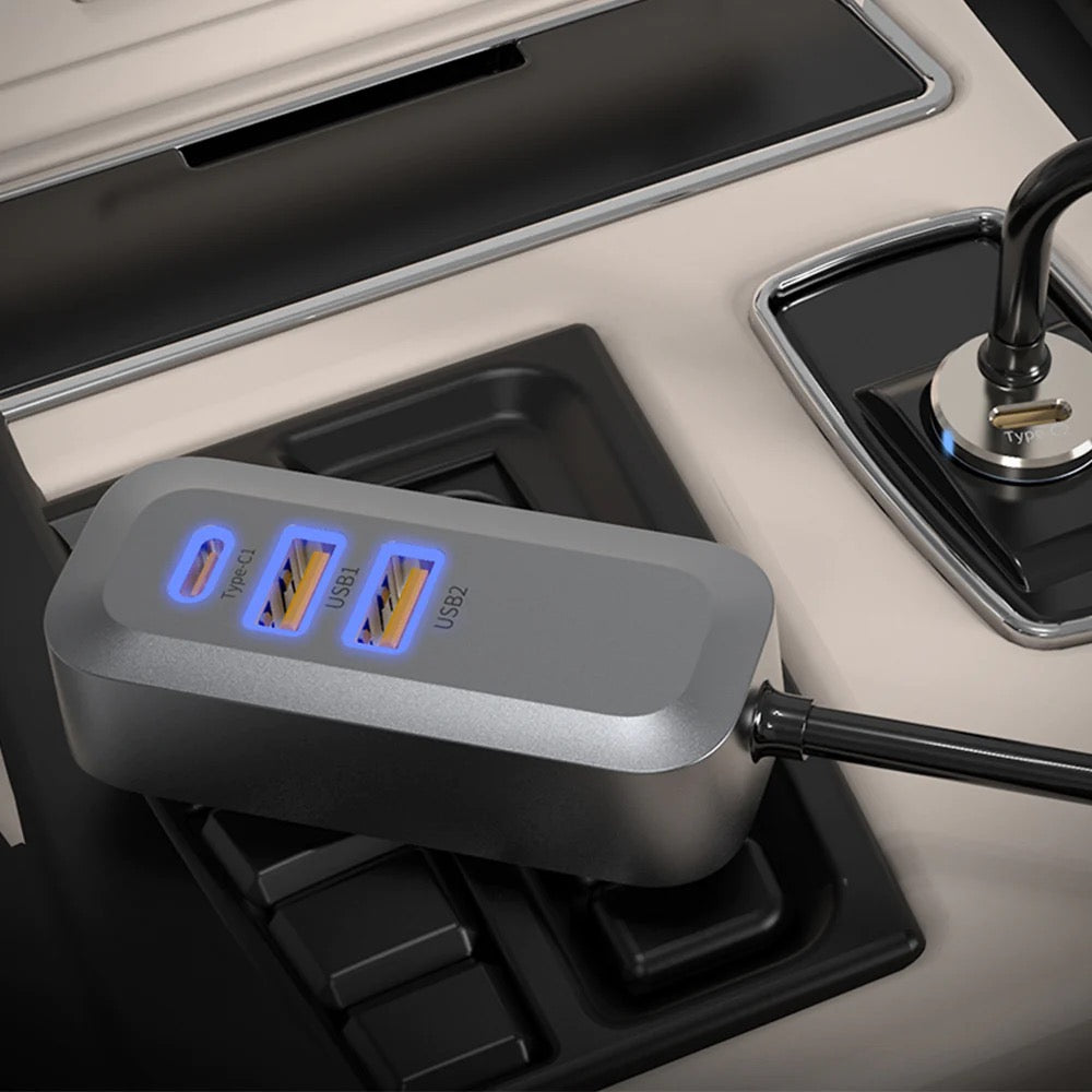 100W rychlonabíječka do auta Prodigee Energee Wagon (2x USB-C, 2x USB-A) - iSTYLE CZ