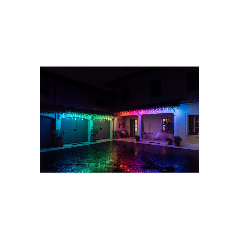 Chytrá vánoční LED výzdoba Twinkly Icicle 190 diod 5m - vícebarevná/bílá