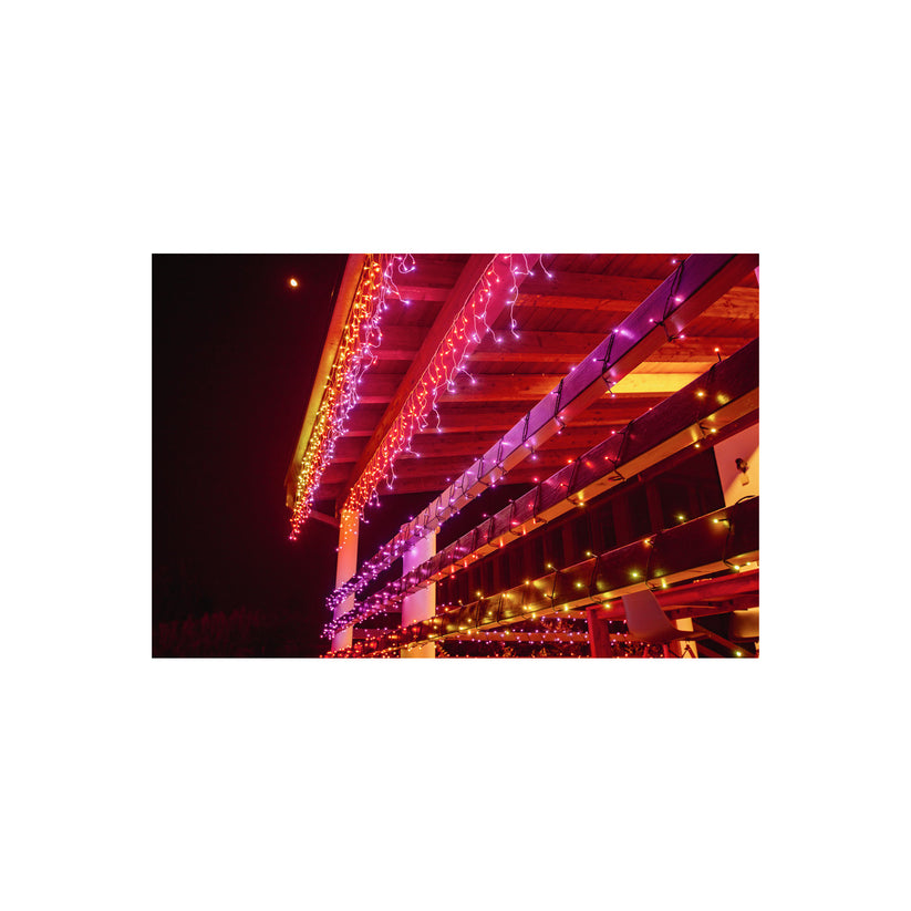 Chytrá vánoční LED výzdoba Twinkly Icicle 190 diod 5m - vícebarevná/bílá