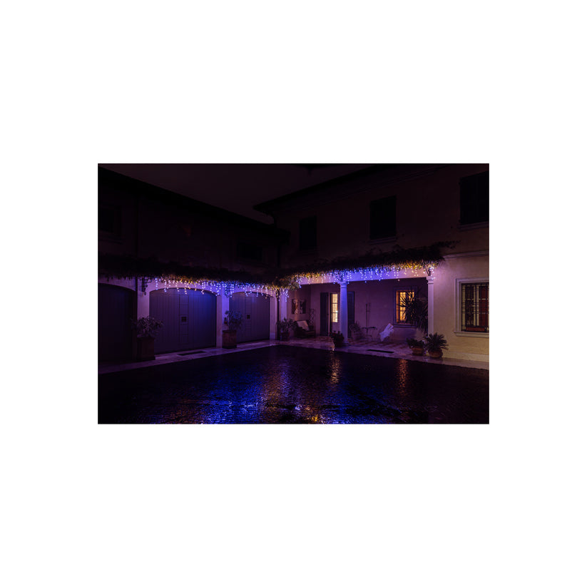 Chytrá vánoční LED výzdoba Twinkly Icicle 190 diod 5m - vícebarevná/bílá