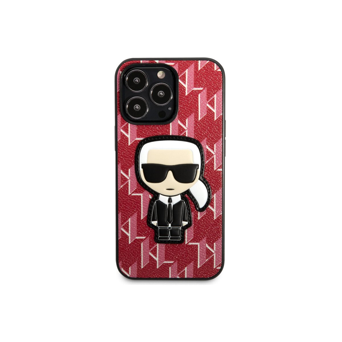 Pouzdro Karl Lagerfeld Monogram Ikonik iPhone 13 Pro Red