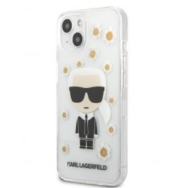 Kryt Karl Lagerfeld Ikonik Flower pro iPhone 13 mini - průhledný
