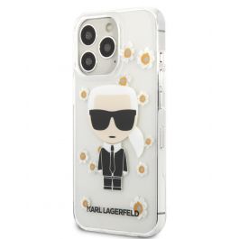 Kryt Karl Lagerfeld Ikonik Flower pro iPhone 13 Pro - průhledný