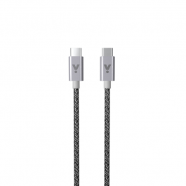 Opletený kabel USB-C na USB-C 1,8 m iSTYLE - vesmírně šedý