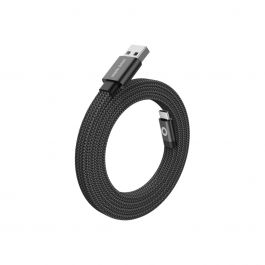 Magnetický 27W nabíjecí kabel Mobile Origin Original Flat Cable USB-A / USB-C 1m - černý