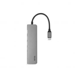 Hliníkový 8K HUB 7v1 s konektorem USB-C iSTYLE - vesmírně šedý