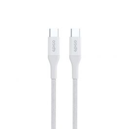 Pletený kabel USB-C PD Epico 2 m - bílý