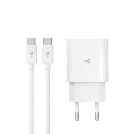 20W PD adaptér s 1,2m USB-C kabelem iSTYLE - bílý