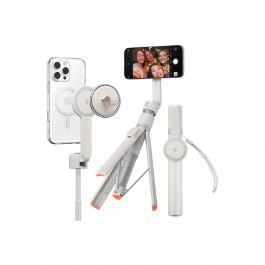 Stativ Spigen Selfie Stick MagSafe+ Tripod - světlý