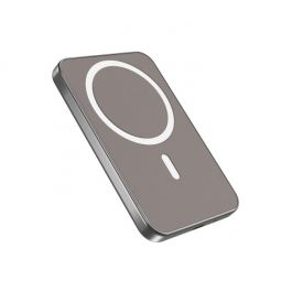 MagSafe bezdrátová powerbanka Epico UltraPack 5000mAh Mag+ - stříbrná