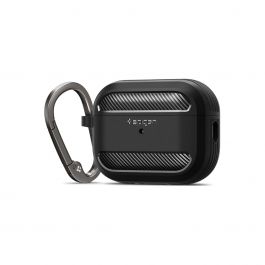 Obal pro AirPods Pro 2. gen Spigen Rugged Armor - černý
